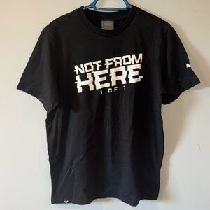 PUMA Mens Not from Here Graphic Crew Neck Short Sleeve Athletic Tops Casual